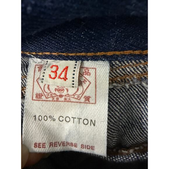 Evisu Heritage Selvedge Jeans 34x32 – Rare Painted Pocket Japanese Denim - Picture 10 of 15